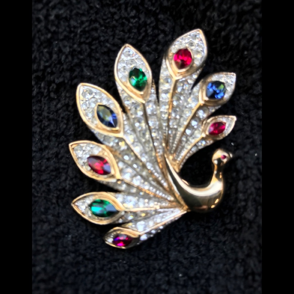Attwood and Sawyer A&S peacock brooch.